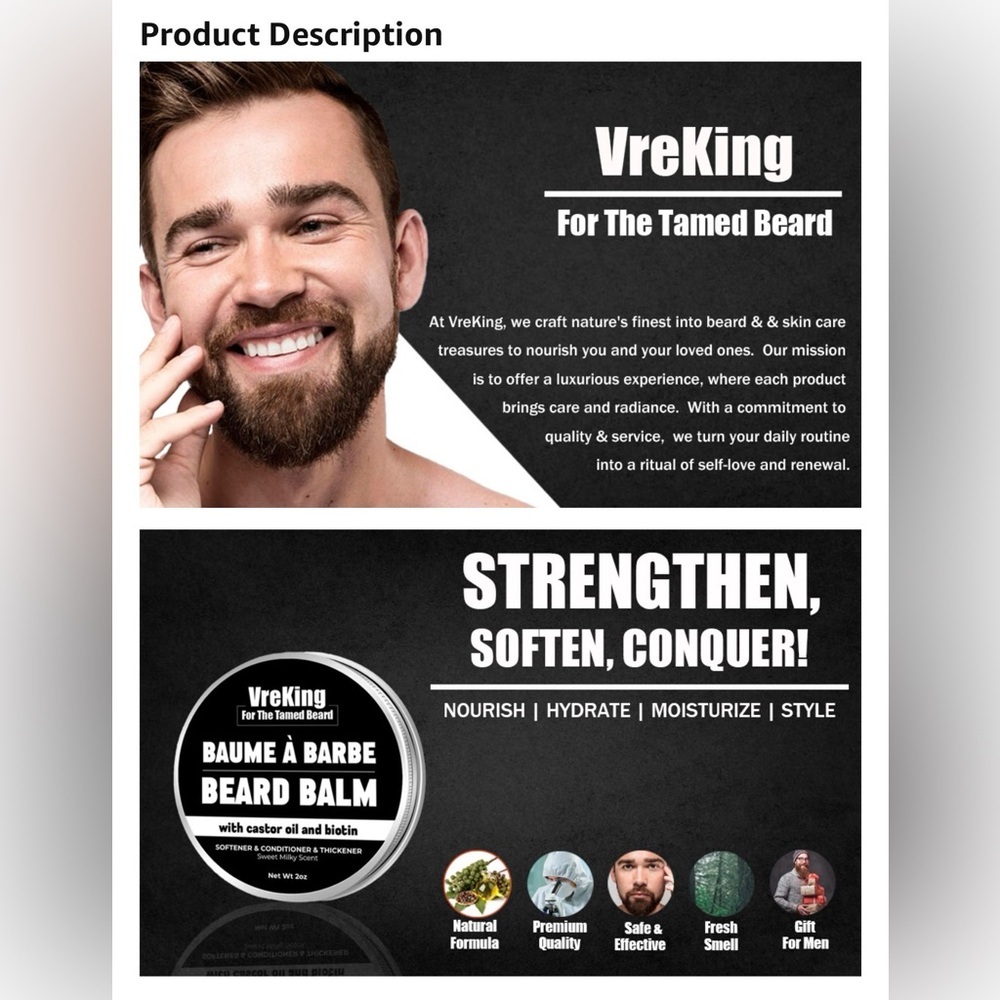 2 for $30 | Beard Balm – Men’s Beard Conditioner